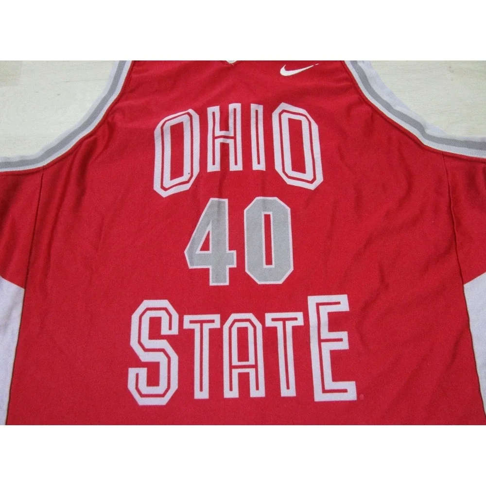 Vintage 1990's Ohio‎ State Buckeyes Nike NCAA Basketball Jersey 40 (XL) #40 OSU
